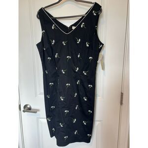 NWT Amanda Smith Lindsey Floral Sleeveless Sheath Dress Embroidered Daisies